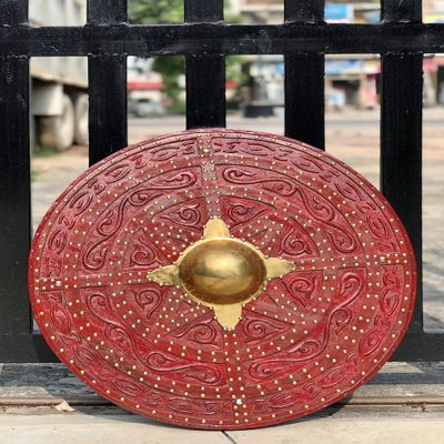 ARTIZANSTORE Medieval Wooden Shield Viking Shield Knight Armor Handcrafted Shield Battle Ready Cosplay Functional Shield