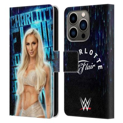 Head Case Designs Officially Licensed WWE The Queen Charlotte Flair Leather Wallet Case Compatible with Apple iPhone 14 Pro