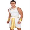 CHICTRY Men Ancient Rome Costume One Shoulder Harness Skirts Mr. Toga Outfits for Halloween Theme Party White B Medium view 3