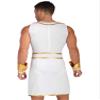 CHICTRY Men Ancient Rome Costume One Shoulder Harness Skirts Mr. Toga Outfits for Halloween Theme Party White B Medium view 4
