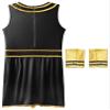 CHICTRY Men Ancient Rome Costume One Shoulder Harness Skirts Mr. Toga Outfits for Halloween Theme Party Black B X-Large view 4