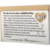 Son Wedding Gift from Mom, Engraved Wallet Card for His Wedding Day view 1