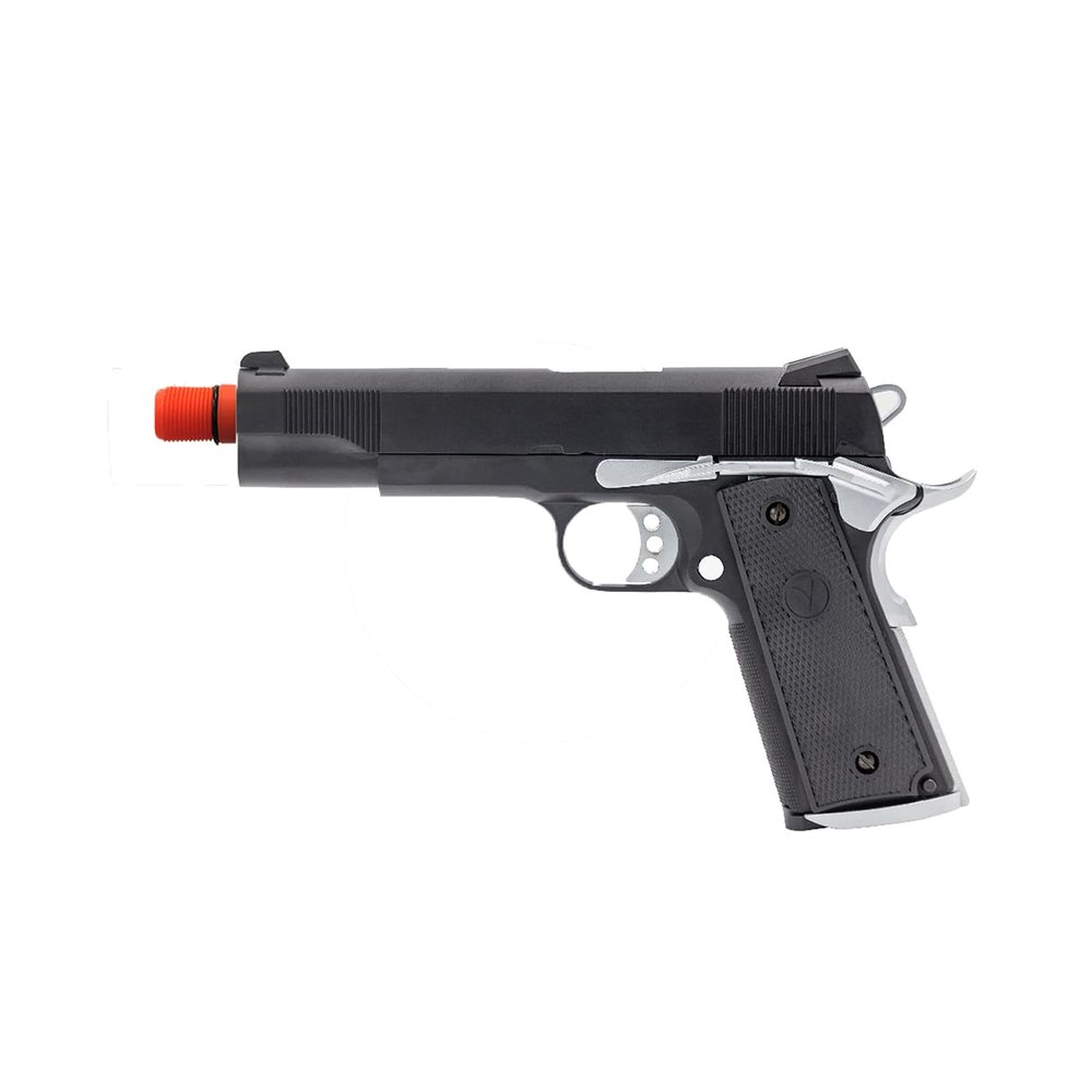 Vorsk Airsoft VX-9 Agency Gas Blowback Airsoft Pistol - Black & Chrome
