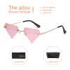 ailov Unique Diamond Rimless Trendy Sunglasses for Men Women UV400 Funky Harry Fashion Glasses (Pink) view 3