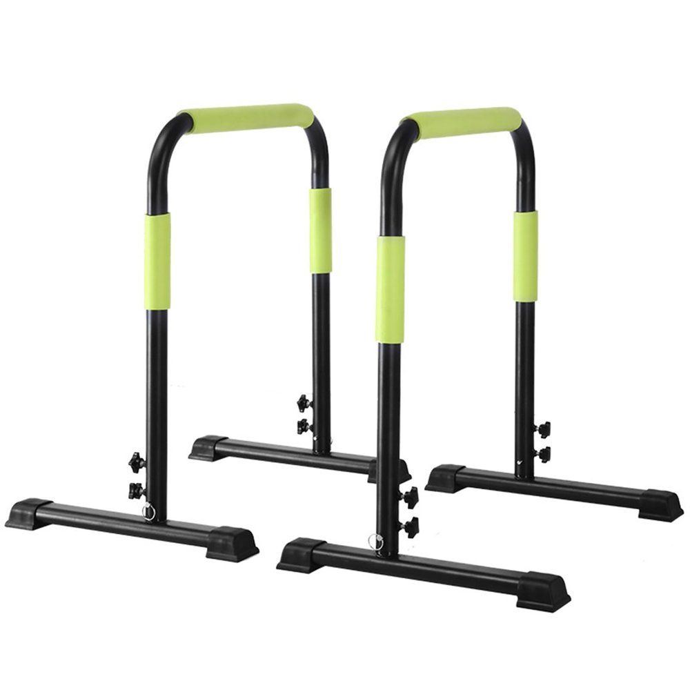 GGZONE Dip Stand Station, Calisthenics Equipment Heavy Duty Max Load 300lbs, Adjustable Height, Workout Dip Bar for Home Gym Strength Training