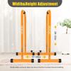 GGZONE Adjustable Dip Bar- 300lbs Dip Station Portable Functional Fitness Bar, Heavy Duty Dip Stand Body Press BarExercise Bar Workout Equalizer (Color : Orange) view 2