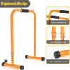 GGZONE Adjustable Dip Bar- 300lbs Dip Station Portable Functional Fitness Bar, Heavy Duty Dip Stand Body Press BarExercise Bar Workout Equalizer (Color : Orange) view 4