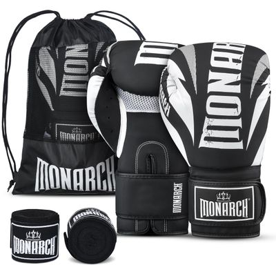 Boxing Gloves Men Women with Hand Wraps for Boxing, Muay Thai, Kickboxing, Punching Bag Workout traing and Sparing Gear Complete Boxing Kit, Size 8-16 OZ