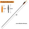 31 Inch Hunting Carbon Arrows for Recurve Bow Spine 500 Targeting Practice Arrows with Removable Stainless Steel Tips for Compound Bow and Recurve BowPack of 6/12  (6 pcs) view 2