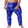 Lejafay Men's Metallic Skinny Harem Pants Leggings Shiny Rave Nightclub Dance Party Tights Trousers Royal Blue Medium view 3