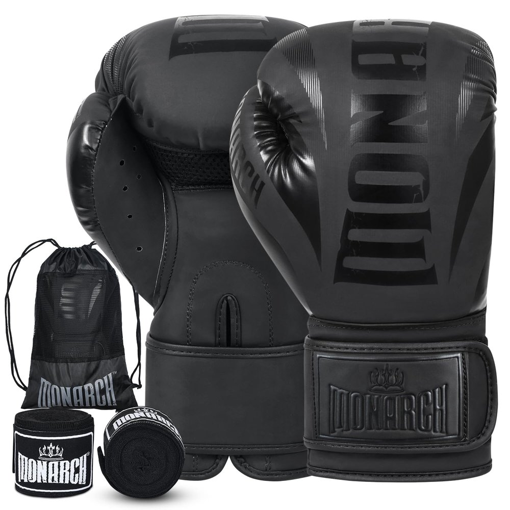 Boxing Gloves Men Women with Hand Wraps for Boxing, Muay Thai, Kickboxing, Punching Bag Workout traing and Sparing Gear Complete Boxing Kit, Size 8-16 OZ