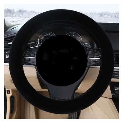 FUERU Car Steering Wheel Cover Set Car Steering Wheel Cover Winter Short Plush Cold Warm Grip Comfortable Car Interiors (Color : 5#)
