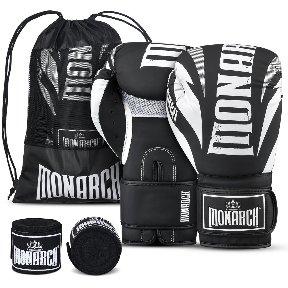 Boxing Gloves Men Women with Hand Wraps for Boxing, Muay Thai, Kickboxing, Punching Bag Workout traing and Sparing Gear Complete Boxing Kit, Size 8-16 OZ