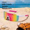 FEISEDY Kids Sunglasses Youth Baseball Sun Glasses, UV400 Sports Teens Cycling Shades for Boys Girls Age 8-16 B0048 view 4