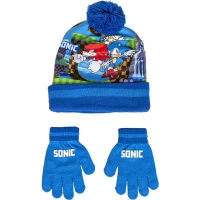 Sonic Kids' Hat and Gloves Set - Blue, Standard