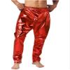 YONGHS Mens Metallic Shiny Pants Trousers Casual Night Jogger Dance Party Athletic Leggings Clubwear Red Medium view 2
