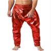YONGHS Mens Metallic Shiny Pants Trousers Casual Night Jogger Dance Party Athletic Leggings Clubwear Red Medium view 3