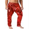 YONGHS Mens Metallic Shiny Pants Trousers Casual Night Jogger Dance Party Athletic Leggings Clubwear Red Medium view 4