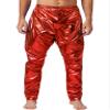 Lejafay Men's Metallic Skinny Harem Pants Leggings Shiny Rave Nightclub Dance Party Tights Trousers Red Medium view 1