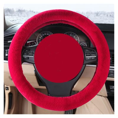 FUERU Car Steering Wheel Cover Set Car Steering Wheel Cover Winter Short Plush Cold Warm Grip Comfortable Car Interiors (Color : 3#)