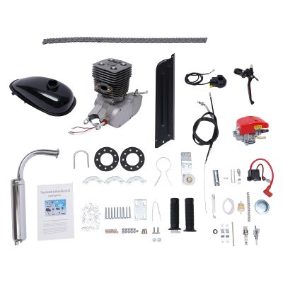 DNYSYSJ Bicycle Motor Kit, 100 Cc 2-Stroke Motorized Bike Engine Kit, Cdi Gas Engine Motor Set 3200 Kw,44 Tooth Sprocket Bicycle Motor Kit is Suitable for Most 26/28 Bikes