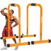 GGZONE Dip Stands Bar Adjustable Parallel Bars Dip Station, Capacity Perfect for Home and Garage Gym Exercise Equipment Gymnastics (Color : Orange) view 1