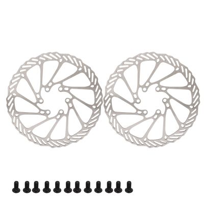 OUKENS 2 Pcs Bike Disc Brake Rotors, Lightweight Fast Heat Dissipation Steel High Hardness Mountain Bike Disc Brakes Fit for Road Bike Mountain Bicycle BMX MTB (180mm)