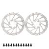 OUKENS 2 Pcs Bike Disc Brake Rotors, Lightweight Fast Heat Dissipation Steel High Hardness Mountain Bike Disc Brakes Fit for Road Bike Mountain Bicycle BMX MTB (180mm) view 1