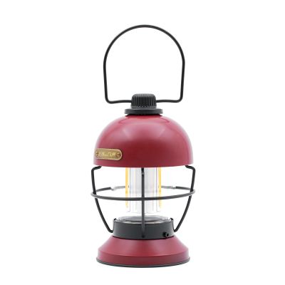 Retro Designed Camping Lantern 5000Mah Rechargeable Outdoor Lantern, Hanging Lantern IPX4 Water Resistance Three Illumination Modes with Dimmer Function, Dimmable Tabletop Lantern, Emergency Lantern