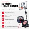 IE Sports Portable Basketball Hoop w/ 44" Backboard & Rebounder, 7.5-10 Ft Adjustable Height - Outdoor Basketball Equipment for Backyard, Driveway, and Garage view 2