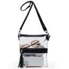 TINYAT Clear Purse for Women Stadium Approved Clear Shoulder Bags Small Clear Crossbody Bag with Adjustable Strap for Travel view 1