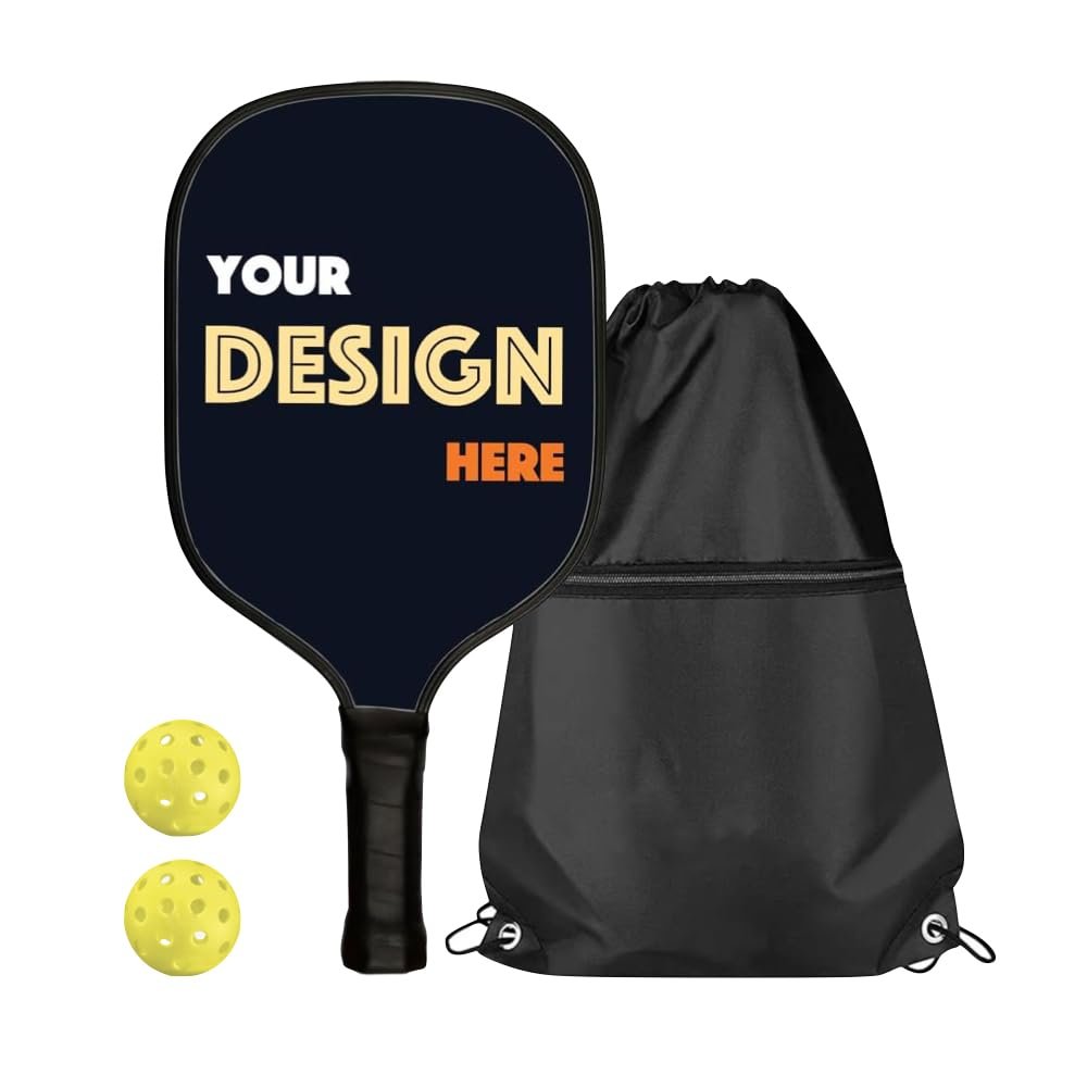 Custom Pickleball Paddles, Personalized Pickleball Paddle with Comfort Grip, Customized Your Photo, Text, Logo, Ring, Grip, Bag. Lightweight Pickleball Paddle (1 Pack)