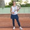 ANIVIVO Skirted Leggings for Women with Pockets, Tennis Yoga Pleated Skirt with Full Length Leggings(Navy Blue,S) view 3