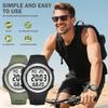 Hearkent Pedometer Watch with Light- No App, Waterproof 50m, Step Counter, Calories, Alarm, Fitness Tracker Digital Watch for Men Women(Green) view 2