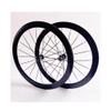 TUJISEK Road Bike Wheelset 700c 50mm Aluminum Alloy Double Wall Rim V/c Brake Quick Release 8/9/10/11speed 20 Holes Road Bike Bicycle Front Rear Wheel (Color : Black) view 1
