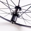 TUJISEK Road Bike Wheelset 700c 50mm Aluminum Alloy Double Wall Rim V/c Brake Quick Release 8/9/10/11speed 20 Holes Road Bike Bicycle Front Rear Wheel (Color : Black) view 3