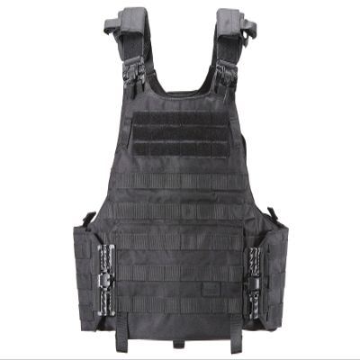 Lancer Tactical Quick Release Lightweight Airsoft Tactical Vest, 1000D Nylon MOLLE w Padded Adjustable Shoulder Straps(Large, Black)