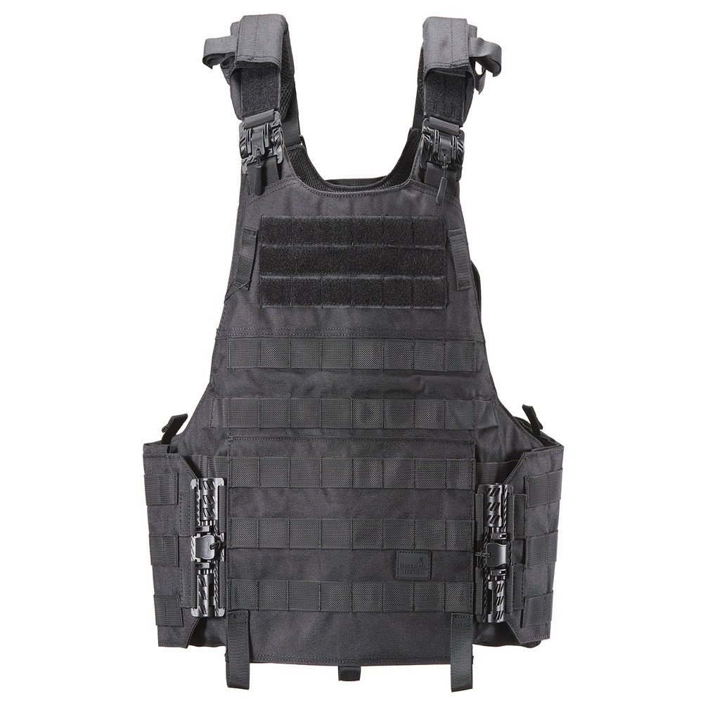 Lancer Tactical Quick Release Lightweight Airsoft Tactical Vest, 1000D Nylon MOLLE w Padded Adjustable Shoulder Straps(Large, Black)