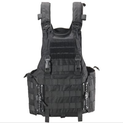 Lancer Tactical Quick Release Lightweight Airsoft Tactical Vest, 1000D Nylon MOLLE w Padded Adjustable Shoulder Straps(Medium, Black)