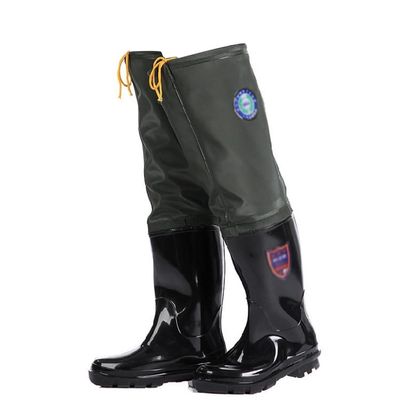 Hip Waders 60CM High Knee Fishing Hip Wading Boots, Outdoor Exploration/Hunting/Food Processing Factory for Men and Women (Color : Black1, Size : 7.5)