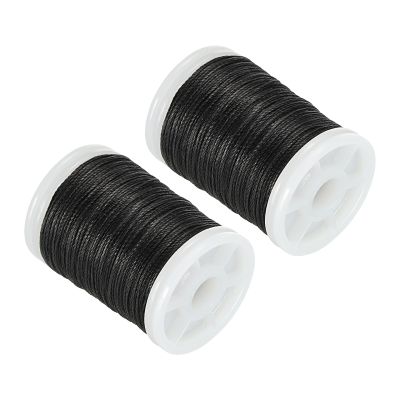 PATIKIL Archery Bow String Serving Thread 120 Yard/110M, 2 Pack 0.03" / 0.8mm Dia Bowstring Thread for Tying Peep Sight Nock Compound Recurve Bow, Black