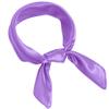 Pistha Chiffon Scarf Square Ribbon Neck Scarf Satin Scarf Handkerchief for Halloween Retro Women Girls Costume Accessory (Purple, 23.6 * 23.6 inch) view 1