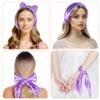 Pistha Chiffon Scarf Square Ribbon Neck Scarf Satin Scarf Handkerchief for Halloween Retro Women Girls Costume Accessory (Purple, 23.6 * 23.6 inch) view 3