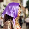 Pistha Chiffon Scarf Square Ribbon Neck Scarf Satin Scarf Handkerchief for Halloween Retro Women Girls Costume Accessory (Purple, 23.6 * 23.6 inch) view 4