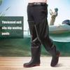 Hip Waders Black PVC Waterproof Fishing Buttocks Wading Boots, with Adjustable Buckle, Rain Boots with A Height of 80m (Color : Black, Size : 10) view 2