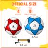 Jenaai 4 Pcs Soccer Ball Bulk with Pump & Bag Deflated Soccer Ball Outside Sport Training for Adult and Teens Football for Game Match Birthday Gift Party(Bright Style,Size 4) view 2