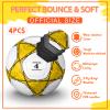 Jenaai 4 Pcs Soccer Ball Bulk with Pump & Bag Deflated Soccer Ball Outside Sport Training for Adult and Teens Football for Game Match Birthday Gift Party(Bright Style,Size 4) view 4