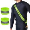 Reflective Sash for Walking at Night, High Visibility Reflective Running Gear Night Walking Safety Gear for Men Women Kids, Reflective Sash with 2 Pcs Reflective Armbands for Running Walking (green) view 1