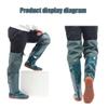 Hip Waders 60cm High Hip Water Boots, Waterproof PVC Wear-Resistant Oxford Sole, Long Knee Length Rain Boots (Color : Green, Size : 10) view 3