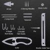 SYH&AQYE 4Pcs Fishing Card Multifunctional Survival Tool, Tiny Survival Card and Hook Sharpene for Cam, Hiking, Fishing, Hunting, Emergency Training view 2